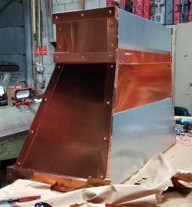 Raw Copper Hood with Rivets